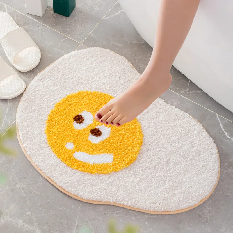 Cute Egg Bathroom Rug Funny Entrance Carpet Area Rugs Kitchen Rug