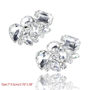 

2pcs Shoe Clip Wedding Shoes Decoration DIY Clothing Women High Heels Buckle Clips Rhinestone Fashion Decorative 5 Types