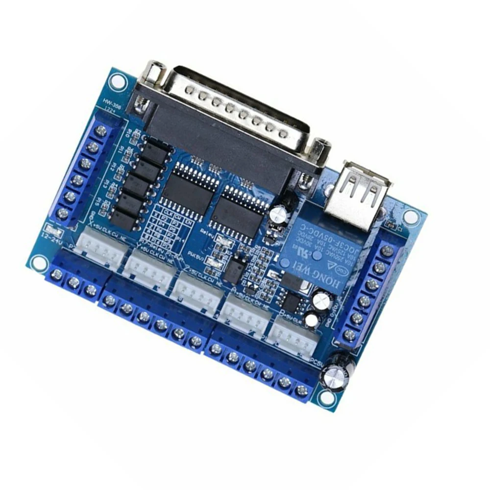 

5 Axis CNC Breakout Board For Stepper Driver Controller MACH3 With Cable