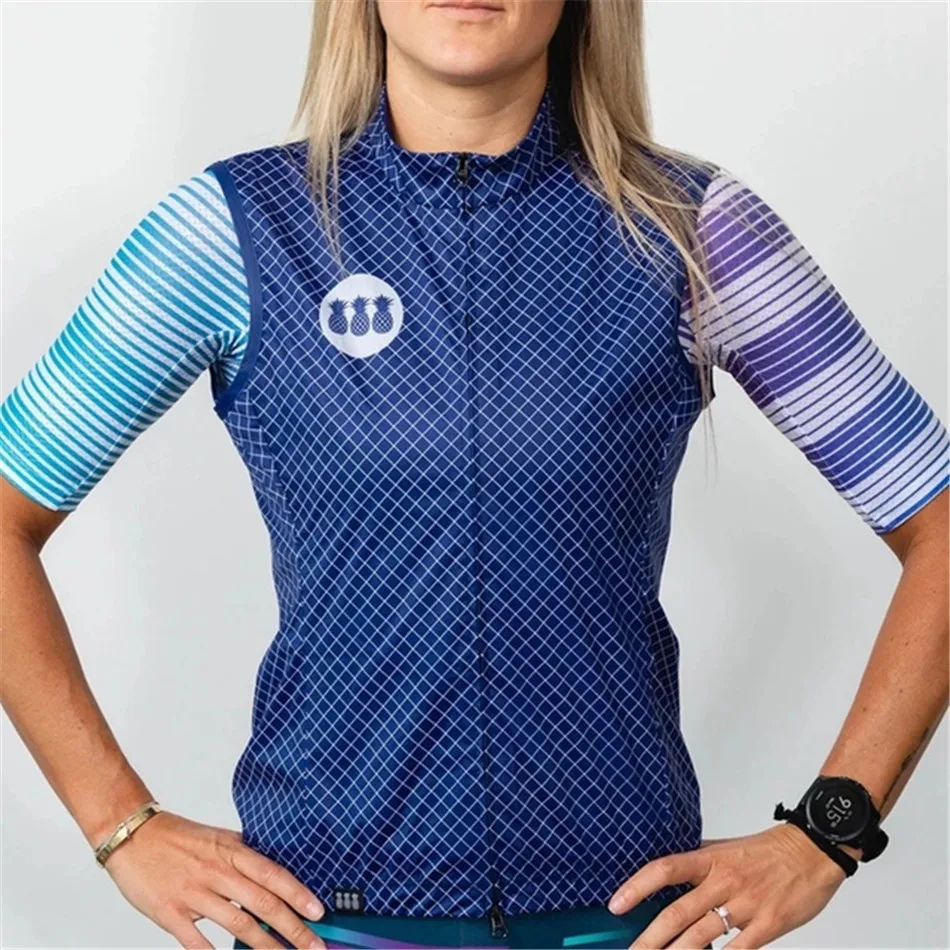 

Tres Pinas Team Cycling Jersey Vest Women Sleeveless Bresthable Windproof Cycling Outwear Bicycle Clothes Gilet Ropa Ciclismo