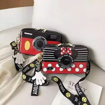 

2019 Women Evening Bag Clutch Purse Shoulder Crossbody Bag Funny Mickey Minnie Shaped Bag Women Handbag Tote Bolsa Feminina