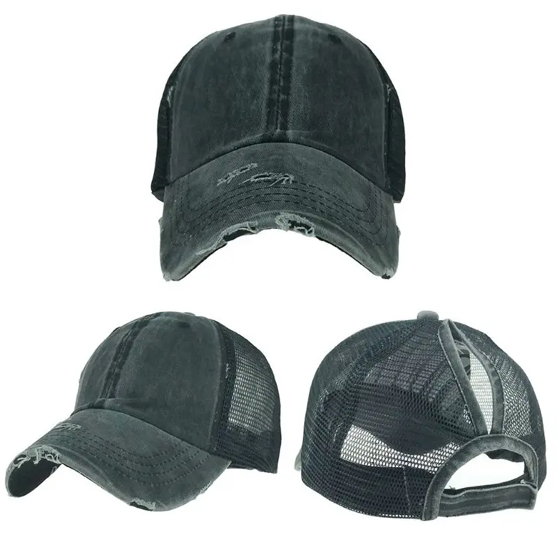 plain distressed baseball caps