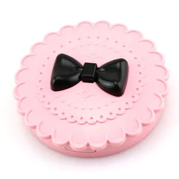 

12x5cm Plastic Round Makeup Storage Box Flower Shape Cute Bowknot False Eyelash Case Container Cosmetic Tool Portable 2020