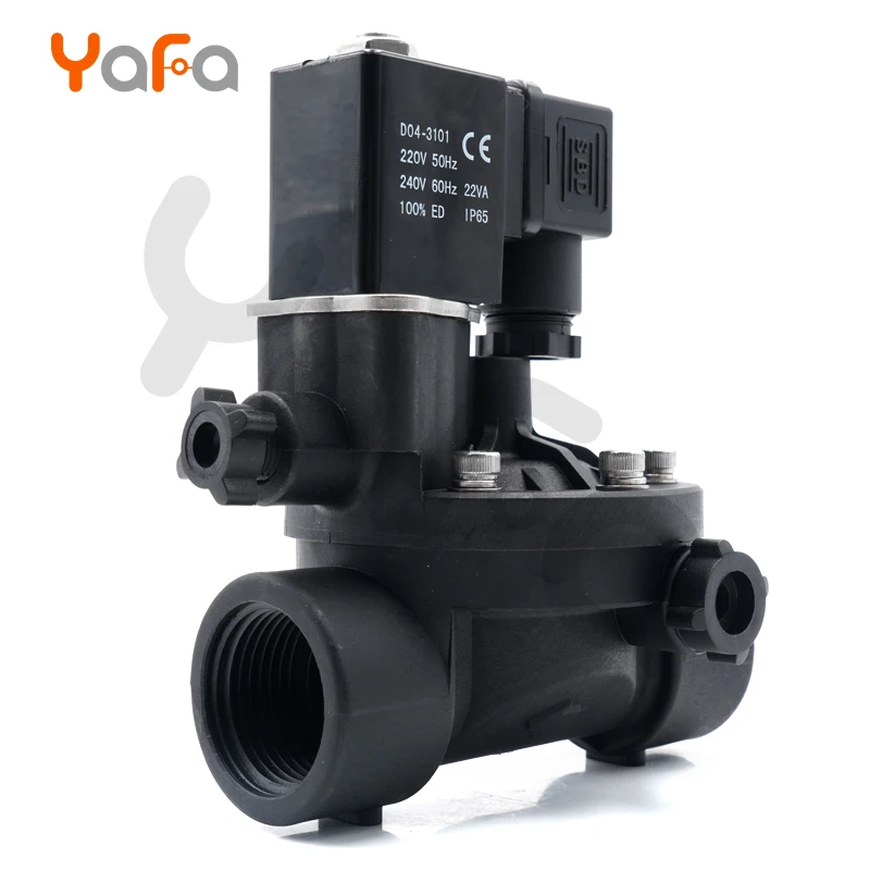 Нормально закрытый/Открытый 220V 2 way пилотный управляемый пластиковый Соленоидный клапан, водяные клапаны с ручным выключателем и регулировкой потока