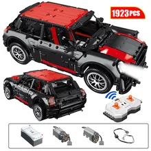 Bloques de construcción de automóviles deportivos teledirigidos 1923 Uds., Creator Technic RC/non-rc vehículos de carreras MOC juguetes de bloques de modelismo para niños(China)