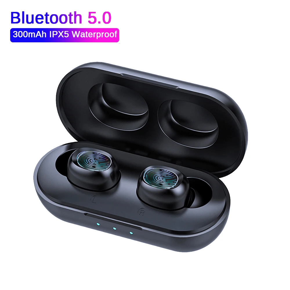 

Stereo Bluetooth Earphone 5.0 Headphone Touch Control Wireless Bluetooth Earphones Waterproof Headset 300mAh Power Bank Charging