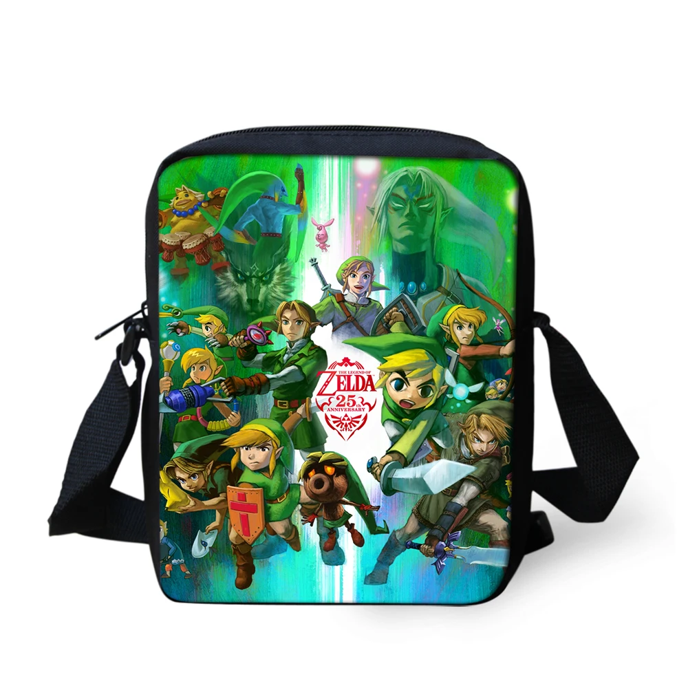 

HaoYun Women's Messenger Bags Legend of Zelda Pattern Girls Shoulder Bags Cartoon Anime Designer Teenagers Mini Flaps Puse Bags