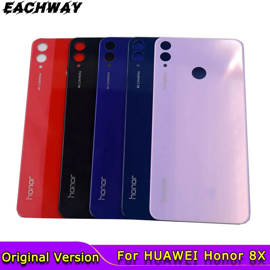 Крышка батарейного отсека для HUAWEI Honor 8X Задняя стеклянная крышка корпуса задняя