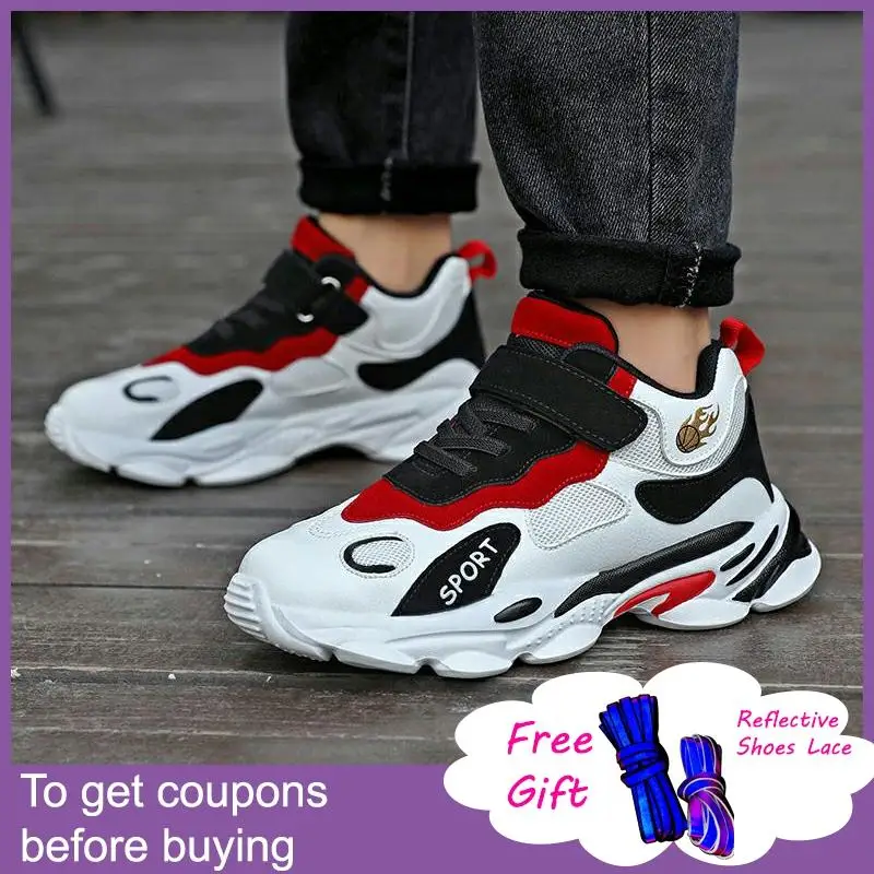 

2020 All Season New Kids Breathable Sport Shoes Boys Girls Anti Slip Warm Sneakers Lace Up Children Casual Shoes Size 28 to 39