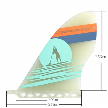 

CISIMOVE HIGH CLASS graphic fiberglass single centre surfboard fins for long board surfboard SUP board
