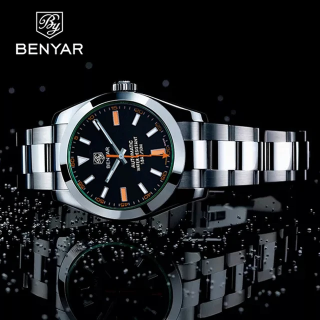 BENYAR Mechanical Mens Watches Fashion Stainless Steel Sport Automatic Watch Men 2022 Brand Luxury Waterproof Clock reloj hombre 4