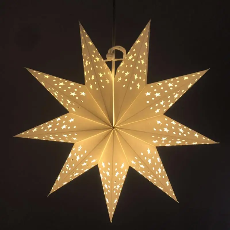 45cm Hollow Out Star Hanging Light Ceiling Lamp Shade Paper Lantern Party Decor 