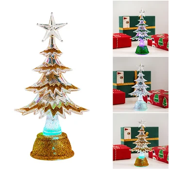 

Tabletop Mini Christmas Tree with LED Lights Artificial Pine Tree for DIY Halloween Christmas Ornaments Decorations HFing