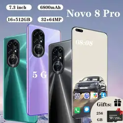 Global Version Nova 8 Pro 6800mAh 16GB 512GB 7.3 Inch Celular 5G Smartphone 10 Core Android 11 Cellphone Phone Unlock 4G