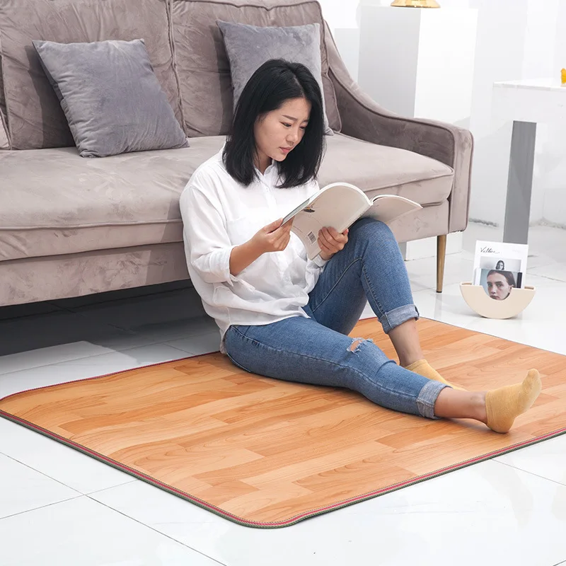 220V Winter Heating Foot Mat Office home Electric Heating Pad Warm Feet  HeaterThermarpet Leather Household Floor Electric Heater