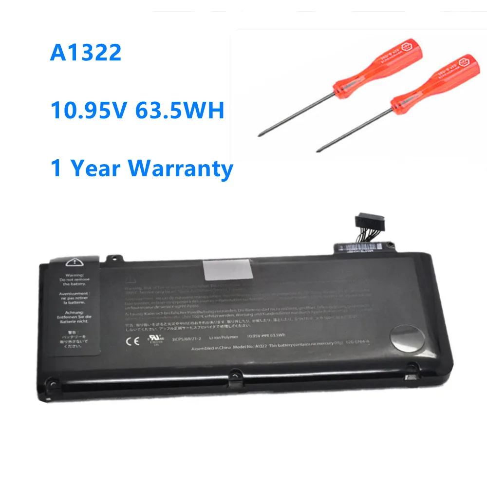 

A1278 Laptop Battery For APPLE MacBook Pro 13" A1322 2009-2012 Year MB990 MB991 MC700 MC374 MD313 MD101 MD314 MC724 10.95V 63.5W