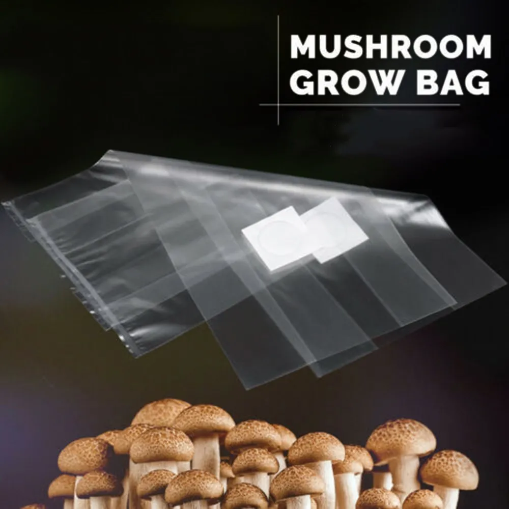 BIHYM Mushroom Grow Spawn Bags, 8 Mil Mushroom Substrate