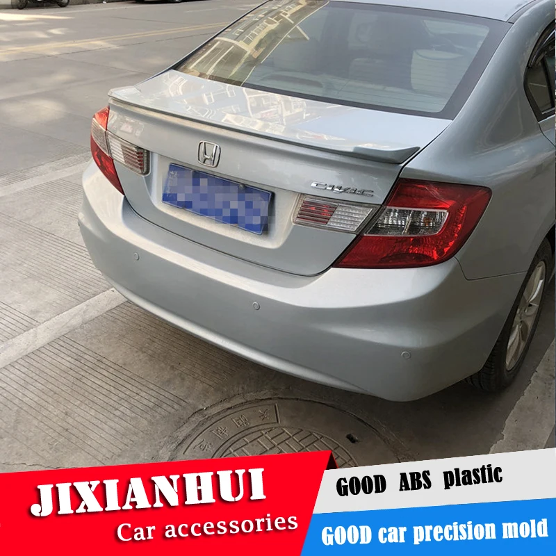 Для Civic спойлер 2012-2014 Honda YWyv Спойлер ABS пластик Материал заднее крыло автомобиля