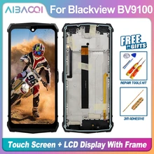 Novo original 6.3 Polegada tela de toque + 2340x1080 display lcd moldura cabo alimentação assembléia substituição para blackview bv9100 android 9.0