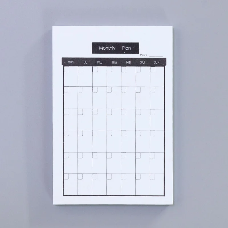 Записная книжка caderno memo pad notes to do list еженедельник zeszyty szkolne libreta sticky papeleria notas adhesivas canceleria - Цвет: Monthly plan  B