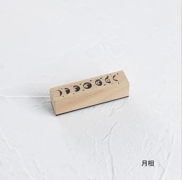 K Винтажный месяц неделя план планета Марка с бабочкой DIY деревянные резиновые штампы для stationery канцелярские принадлежности Скрапбукинг Стандартный штамп - Цвет: K