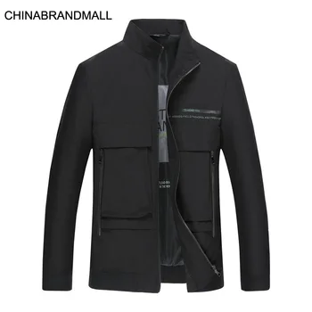 

2020 Season Men Plus Fat Plus Size Leisure More Pocket Li Collar Tooling Jacket Male Fat Man