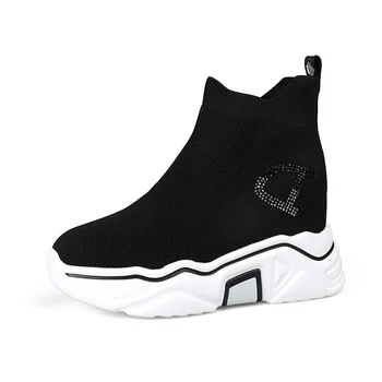 

2020 Women's Mesh Breathable Shoes Comfortable Casual Shoes Increasing Internal Height Sneakers Fashion Platform Wedge Shoes