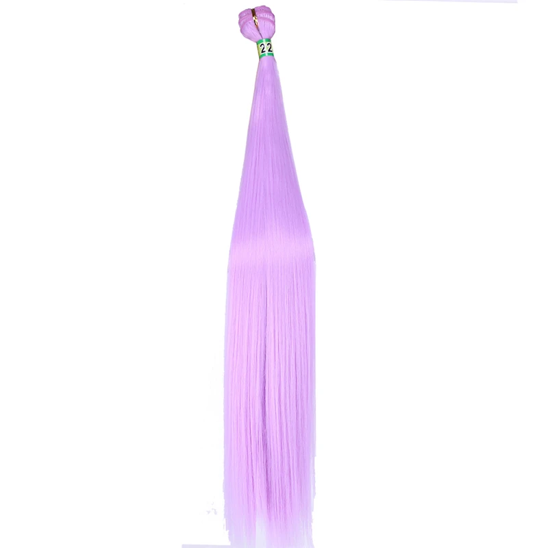REYNA, шелковистые прямые волосы, 100 грамм/упаковка, косплей, цвета, синтетические волосы, пряди, высокотемпературное плетение - Цвет: Light purple