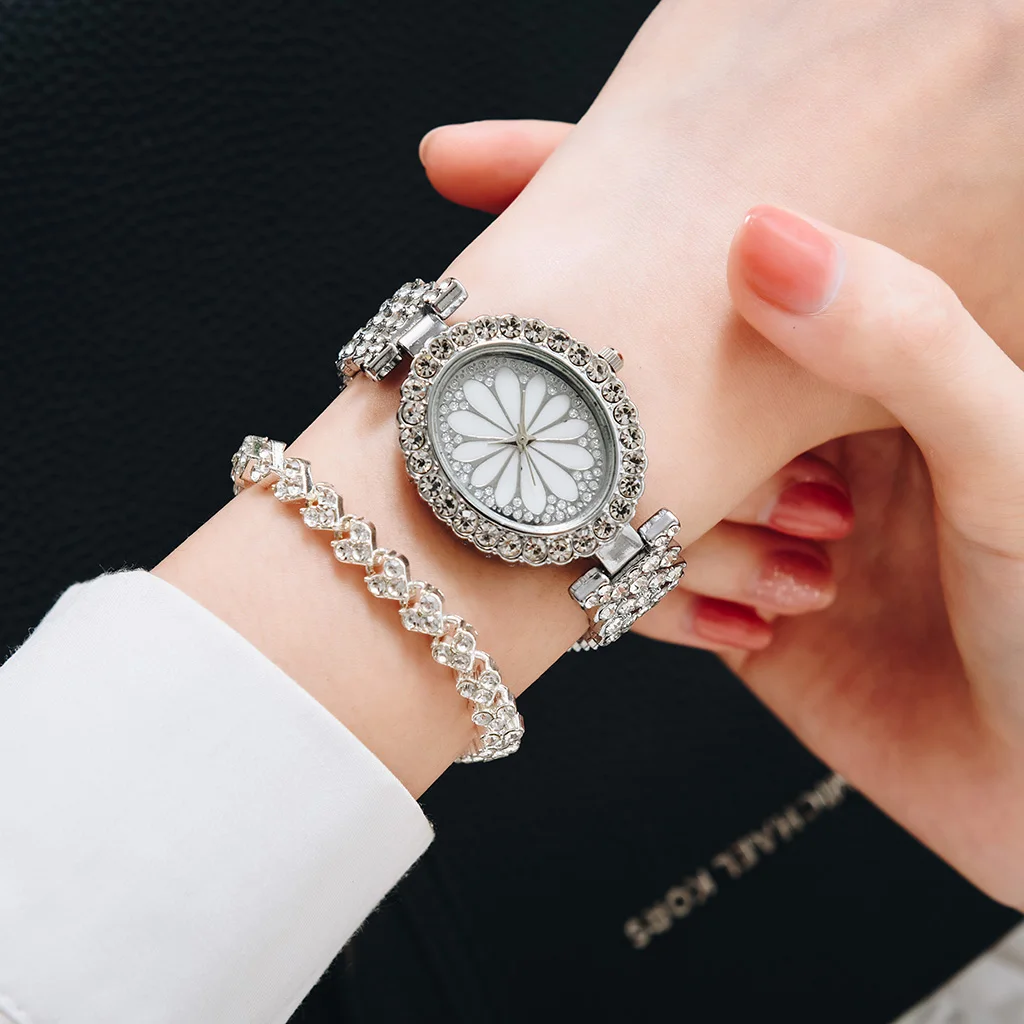 Stainless Steel Women Fashion Elegant Diamond Watches – CakCity