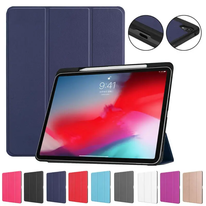 Ударопрочный трехскладной чехол-подставка для iPad Pro 11 дюймов 2018 чехол из искусственной кожи флип-чехол для планшета Автоматический Режим