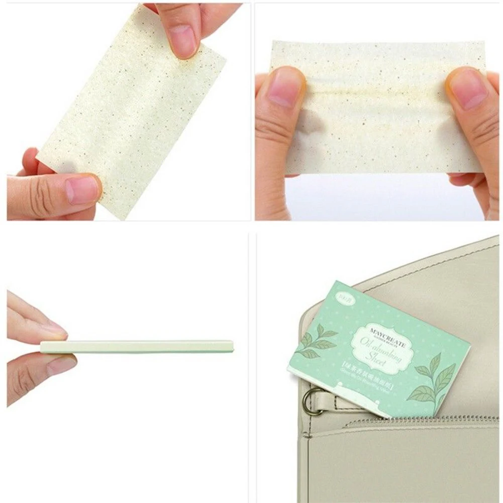 100pcs Face Oil Absorbing Paper Plant Fibers Breathable Blotting Handkerchief Korea Fragrant Clean Tissue Color Random Delivery
