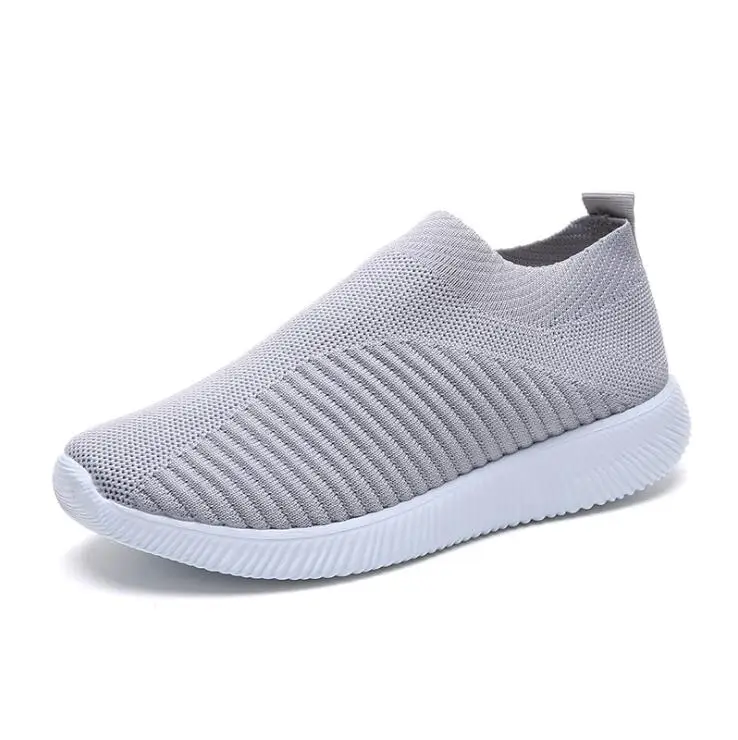 

Women Sneakers Shoes Woman Knitted Vulcanized Shoes 2019 Autumn New Mesh Breathable Flat Comfortable Non-slip Woman Shoes P169