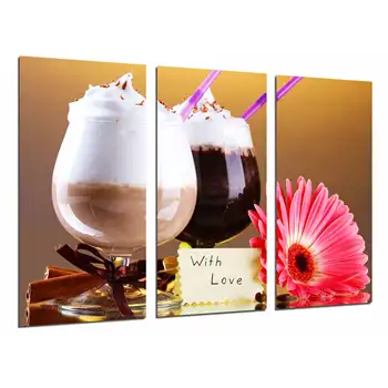 

Cafeteria Pasteleria, Smoothies Chocolate Cafe, photo print on wood, modern picture decorative 26901