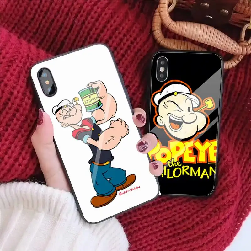 С изображением забавного героя мультфильма Popeye Чехол для мобильного телефона