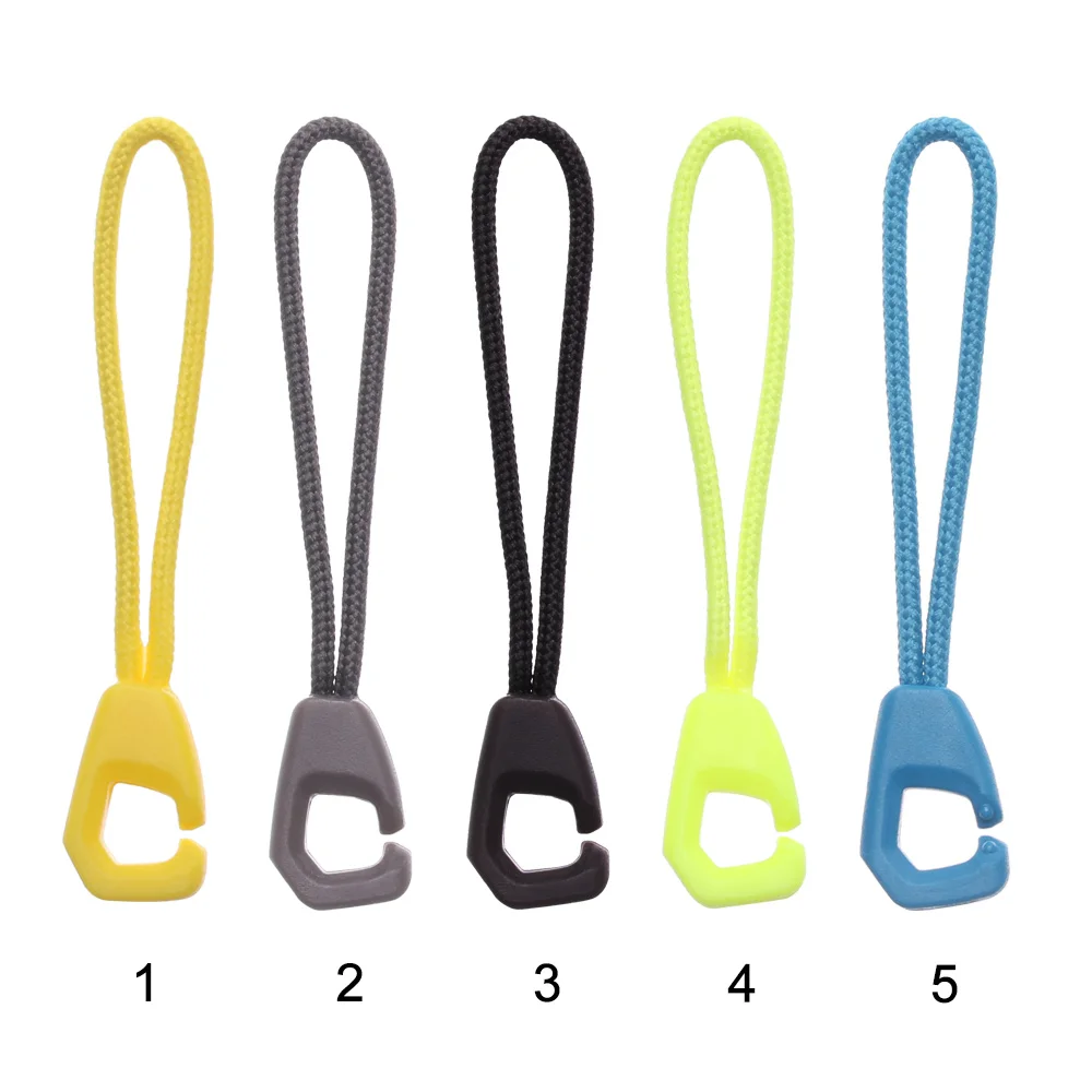 10PCS Zipper Pull Puller End Fit Rope Tag Fixer Zip Cord Tab Replacement Clip Broken Buckle Travel Bag Suitcase Tent Backpack zipper repair kit,zipper pullers