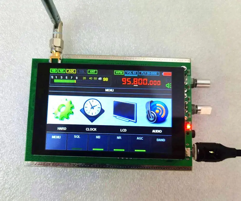 50 кГц 200 МГц Malachite DSP SDR радио Malahit HAM приемник + 3 5 "сенсорный ЖК STM32H7|Детали