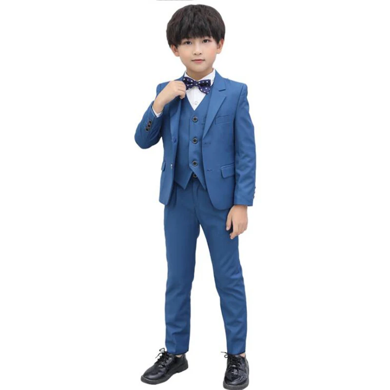 5pcsset Boys Blazer Suits set (suit+pant+vest+shirt+tie) Kid Boy Wedding Party Suits Blazer Costume Garcon Formal School wear (3)