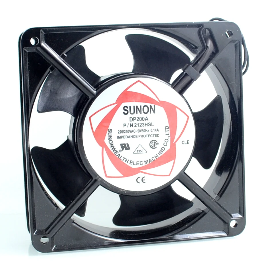SUNON DP200A P//N 2123XSL AC220～240V 12038 cabinet cooling fan 120mm 2-Wire fan
