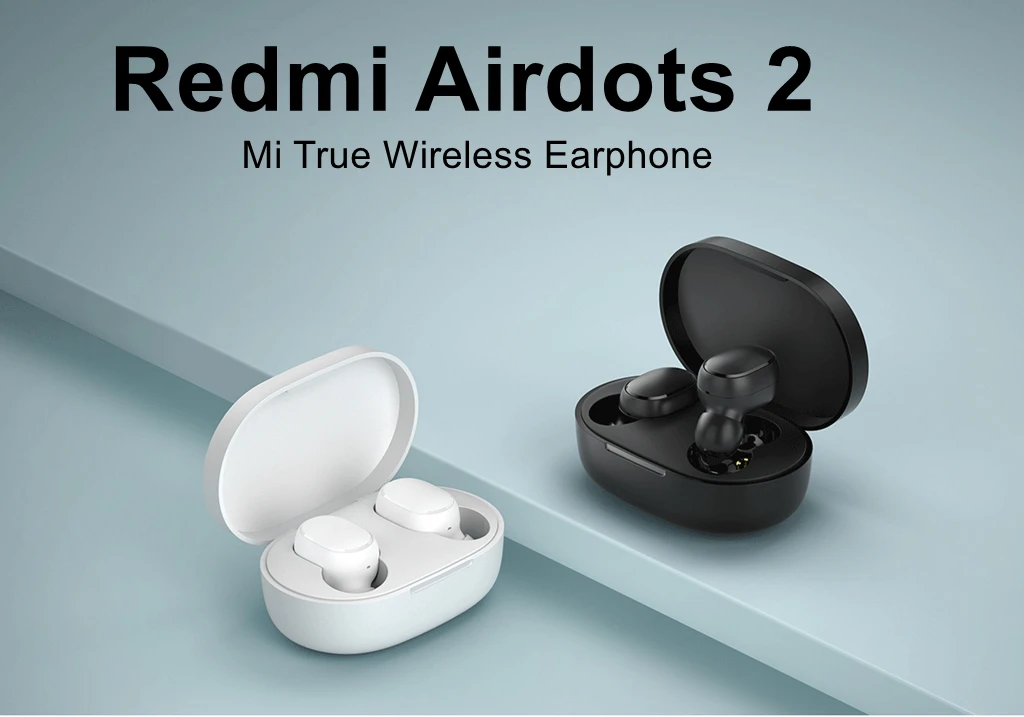 10pcs Original Xiaomi Redmi Airdots 2 White TWS Earphone Wireless BT Auto Pairing Headset Noise Reduction With Mic Earbuds