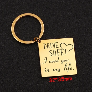 

Drive Safe Keychain For Husband Wife Valentines Gift I Need You In My Life Trendy Stainless Steel Jewelry Household Goods