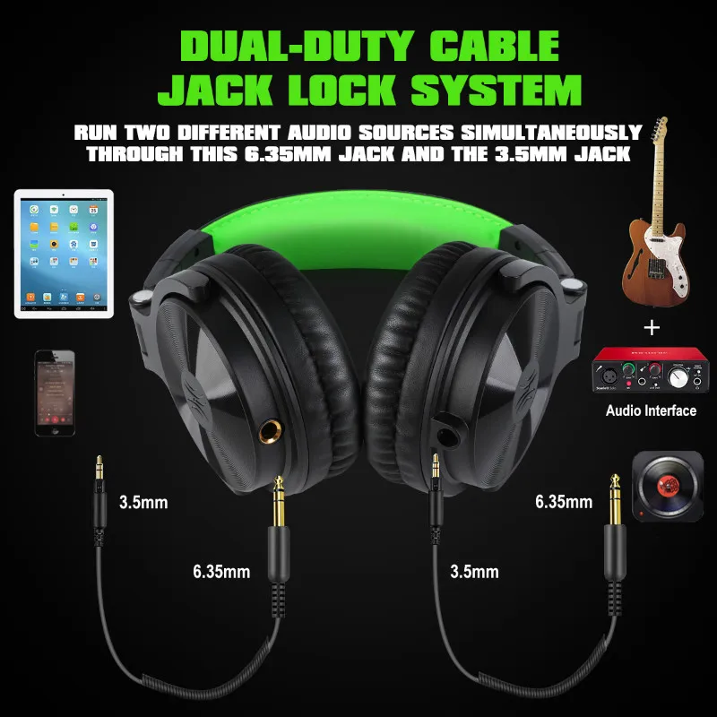 US $24.99 Oneodio Wired Stereo Gaming Headphones Call Center Office Headset With Noise Cancelling Microphone Studio Dj Headphone Green