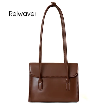

Women shoulder bag cowhide brief long handle cover women hand bag niche fashion style square women bag