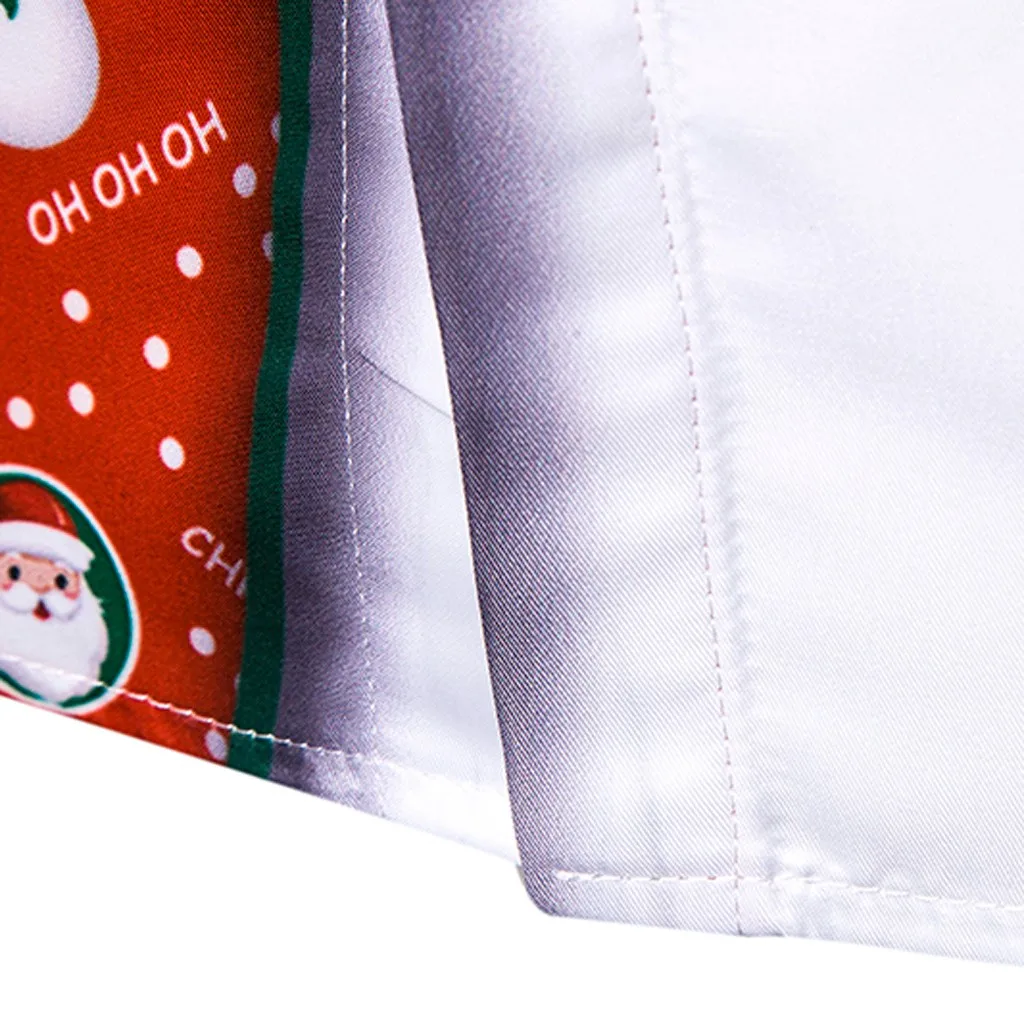 Зимняя Рождественская Мужская рубашка с отложным воротником, имитация двух частей, Повседневная Рождественская рубашка с 3d принтом снежинок, блузка, Camisas Hombre