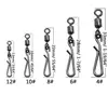 50-100pcs/box Stainless Steel Fishing Swivels Snap Interlock Rolling Swivel With Hooked Snap Hooks Fish Accessories Tool ► Photo 3/6