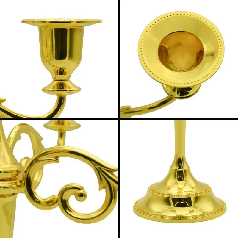 New-5-Candle Metal Candelabra Tall Candle Holder Wedding Event Candelabra Candle Stand
