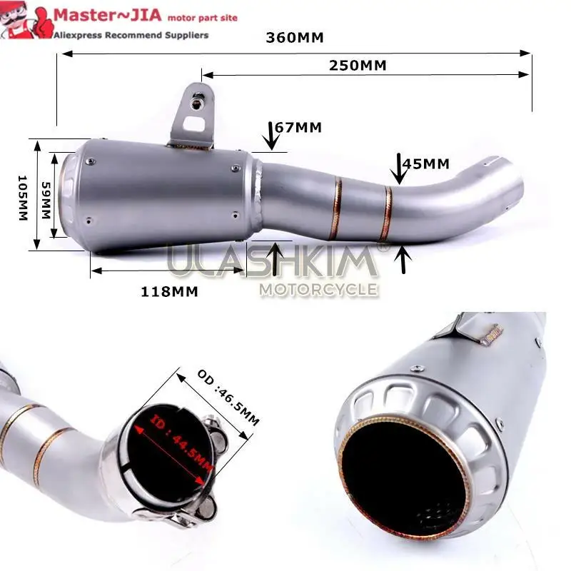 YZFR3 YZF R3 R25 MT03 мотоцикл выхлопной глушитель выхлопных газов для YAMAHA R3 R25 YZF-R3 15 16 слипоны
