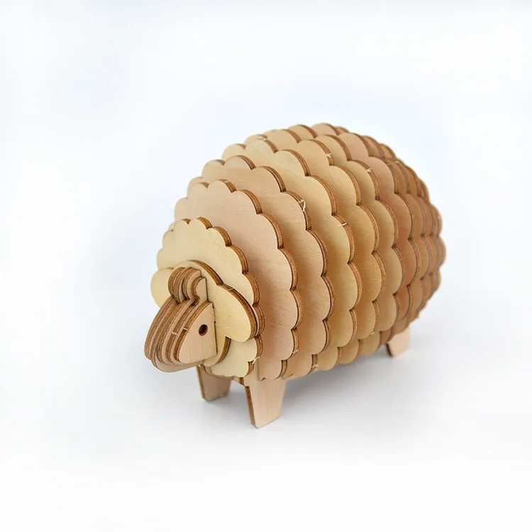 Деревянные Пазлы 3D Пазлы трехмерные игрушки животных многофункциональные детские Интеллектуальные развивающие Игрушки для раннего образования