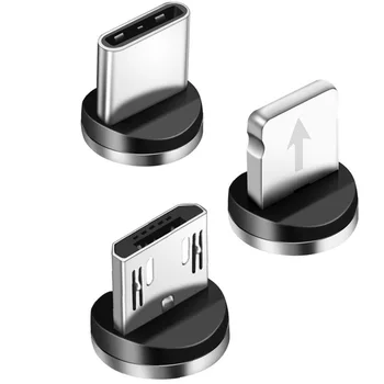 Магнитный кабель Micro USB 1 м для iPhone, Samsung, Android, быстрая зарядка USB Type C, Магнитный зарядный провод, шнур