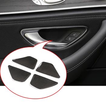 

For Mercedes Benz C Class W205 2015-2020 E GLC W213 X243 2016-20 ABS Carbon Fiber Door Bowl Cover Panel Interior Car Accessories