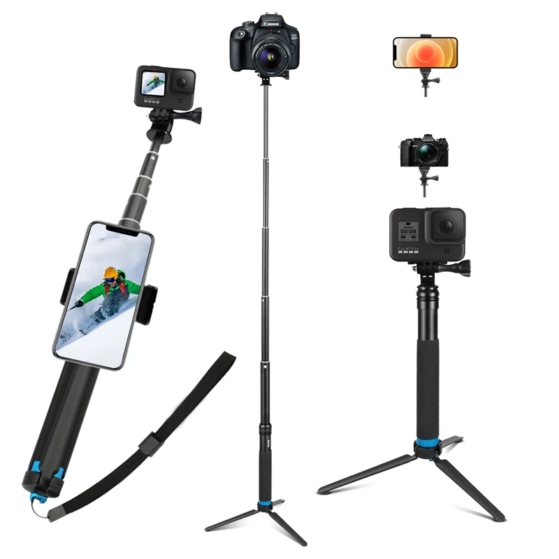 Tripod for Sports Action Camera Stand Waterproof Selfie Stick for